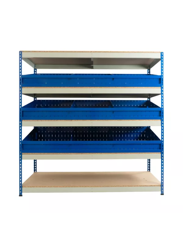 Rivet Divider System Shelving - Adjustable Small Parts Storage