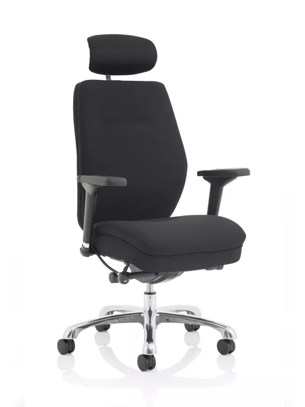 Domino 24-Hour Ergonomic Posture Chair – Adjustable Lumbar, Arms & Headrest