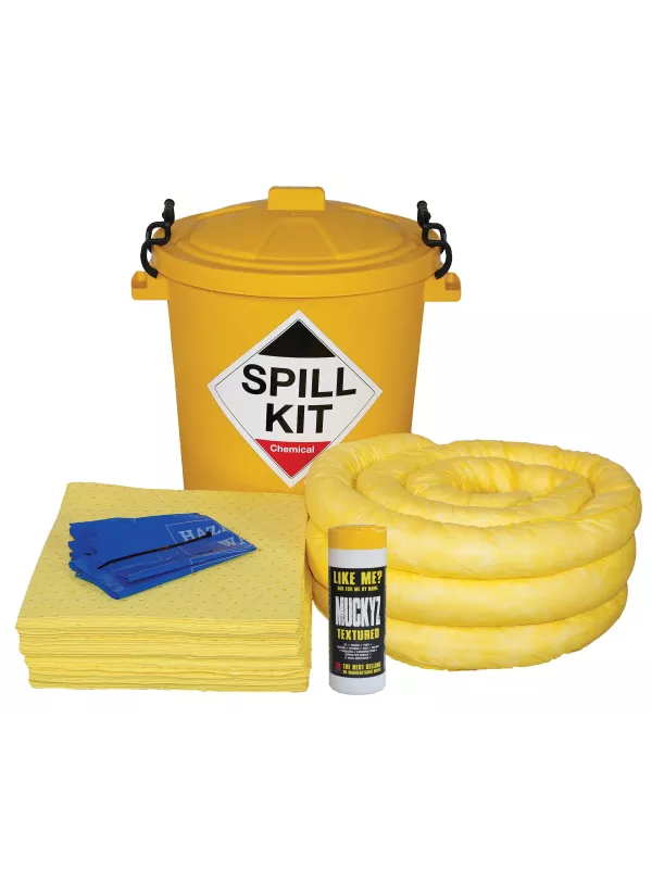 Fentex 60L Chemical Spill Kit in Yellow Drum