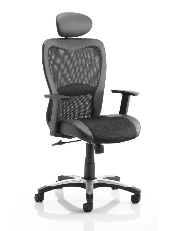 Victor II Mesh Back Executive Office Chair – Airmesh Seat, Adjustable Arms, Lock Tilt