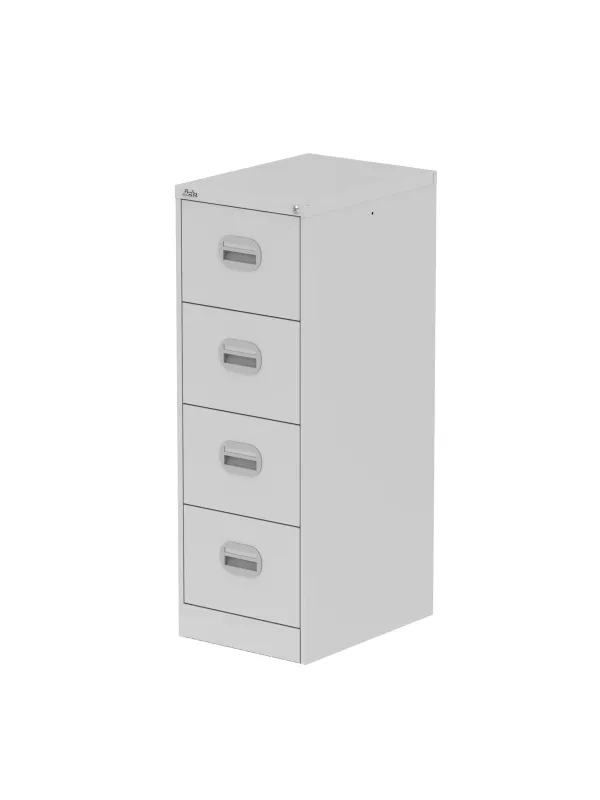 Qube 4 Drawer Filing Cabinet – Lockable Steel Unit for Foolscap Files, UK Made