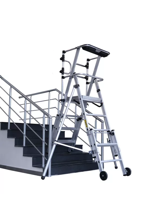 Climb-It Folding Telescopic Platform Steps with Safety Gate