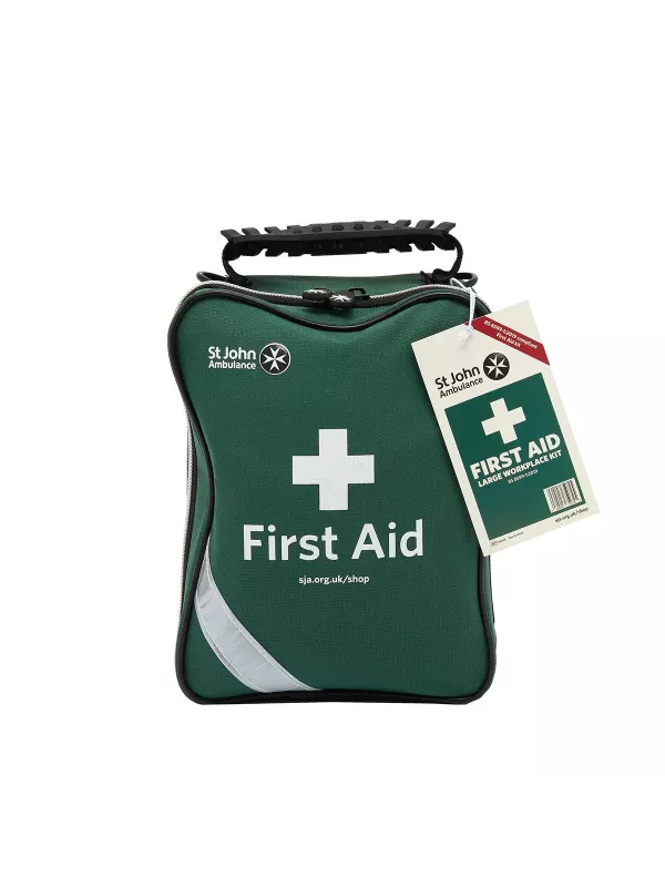 St John Ambulance Large Workplace First Aid Kit Grab Bag | Eco-Friendly Solution for Up to 100 People