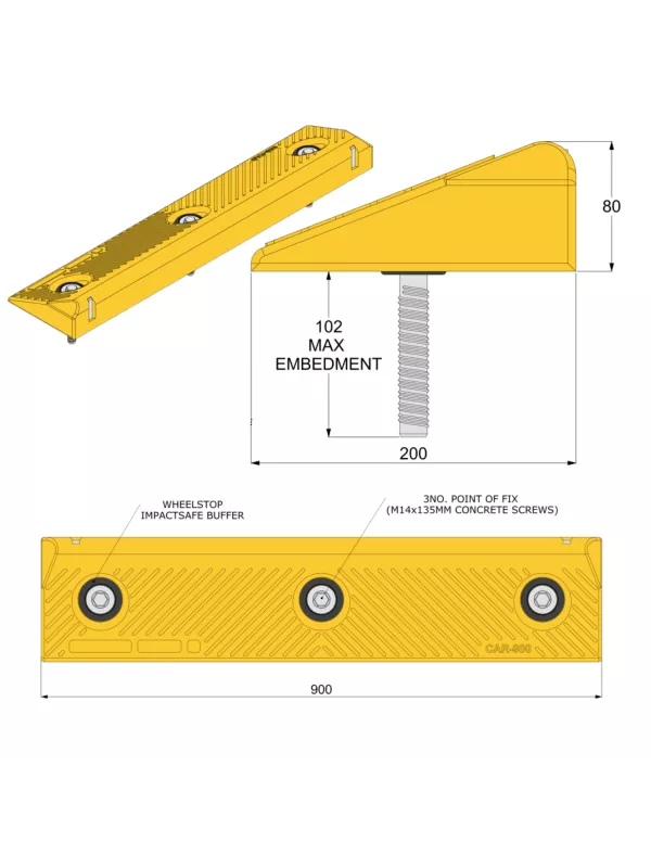 VISUSAFE Carpark Car Wheel Stops