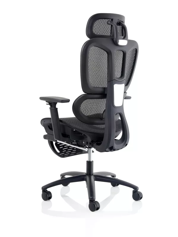 Horizon Executive Mesh Chair – Adjustable Arms, Headrest & Extendable Footrest