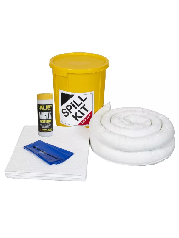 Fentex 30L Oil & Fuel Spill Kit in Small Yellow Drum