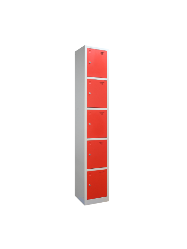 Premier Flat Top Metal Storage Locker - 5 Door