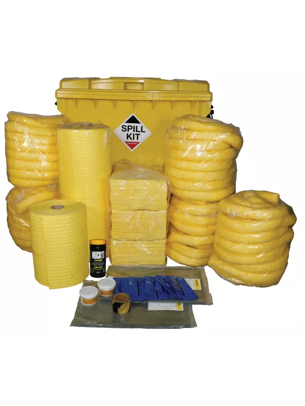 Fentex Large 1100 litre Spill Kit in Wheeled IBC - Chemical Only
