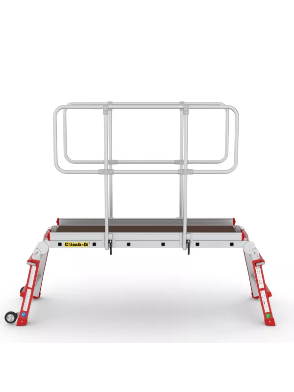 Climb-It Folding Telescopic Ladder - Large Platform Steps