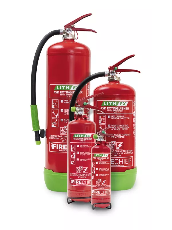 Firechief Lith Ex Extinguisher  Lithium Ion Battery Fire Protection