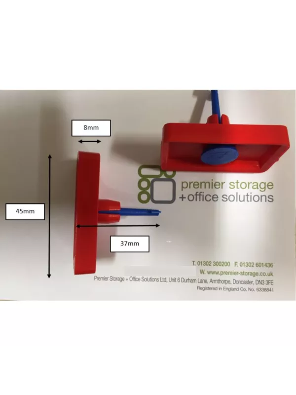 Pallet racking safety stop mechanism installed to prevent pallet overrun
