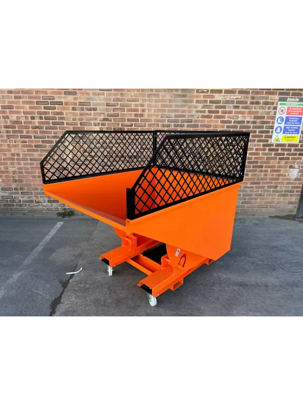 Invicta Combi Tipping Skip With Mesh Enclosure