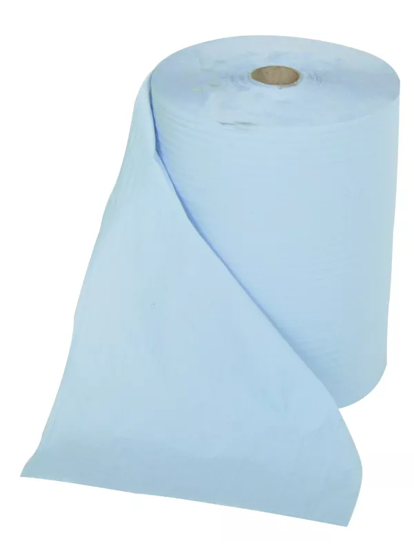 Spillpod Premium 2 Ply Blue Paper Roll - 1000 Perforated Sheets