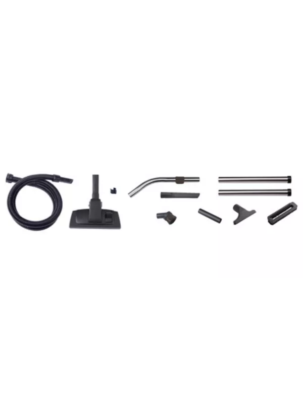 Vacuum cleaner accessory kit with hose, wands, floorhead and nozzle attachments