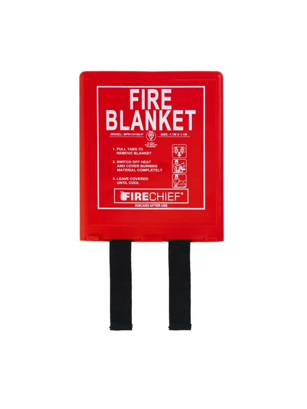 Firechief Rigid Case Fire Blanket with K100 Silicone Coated Glass Fibre BS EN 1869:2019 Certified (Premium Range)