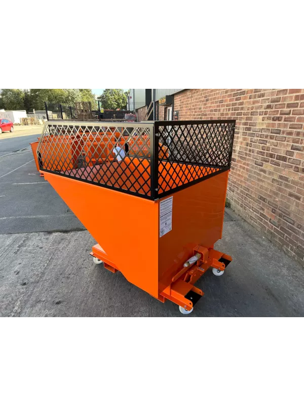 Invicta Combi Tipping Skip With Mesh Enclosure