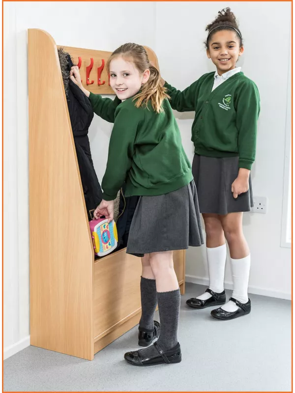 Willowbrook Premium Single Sided Static Coat Station Cloakroom unit