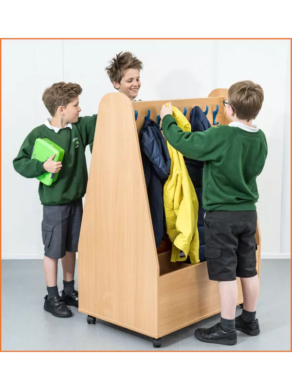 Willowbrook Premium Cloakroom Double Sided Mobile Cloakroom Unit