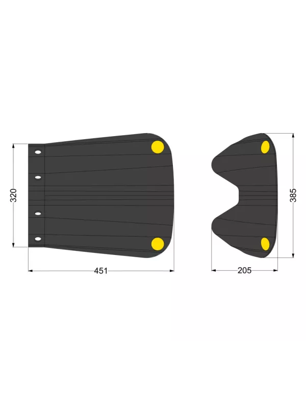 VISUSAFE Armco Fishtail Safety Barrier Ends