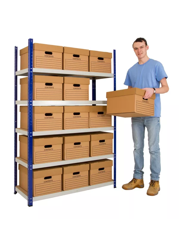 Anco Clicka Budget Shelving 265kg with Archive Boxes
