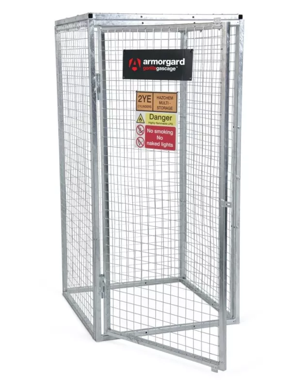 Armorgard vertical mesh storage cage for hazardous gas cylinders