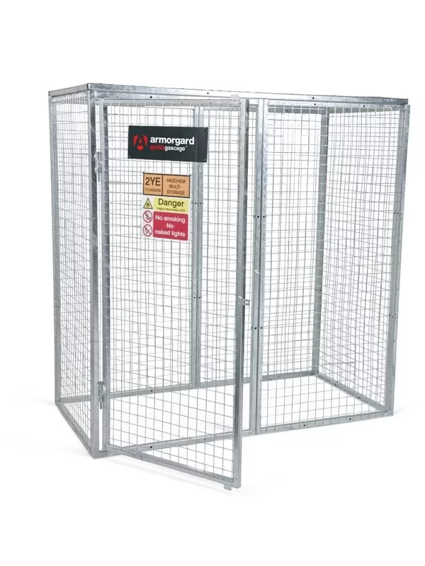 Armorgard mesh security cage for storing multiple gas cylinders