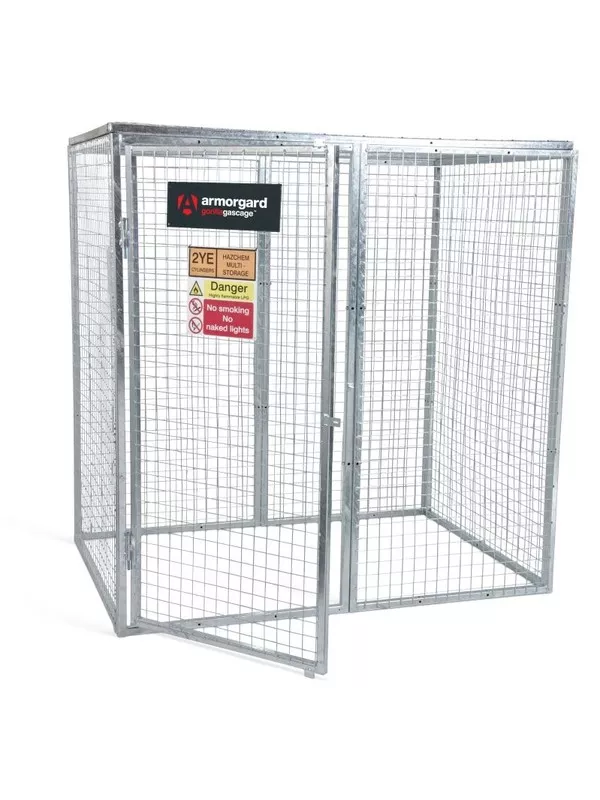 Armorgard large mesh gas cylinder cage with double access doors