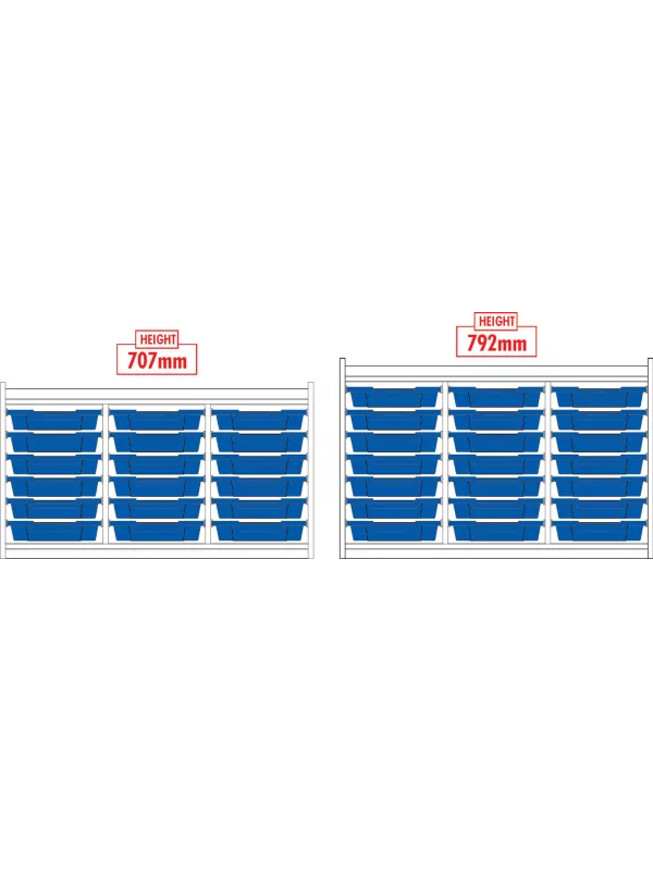 KubbyClass Quad Bay Tray Storage Units