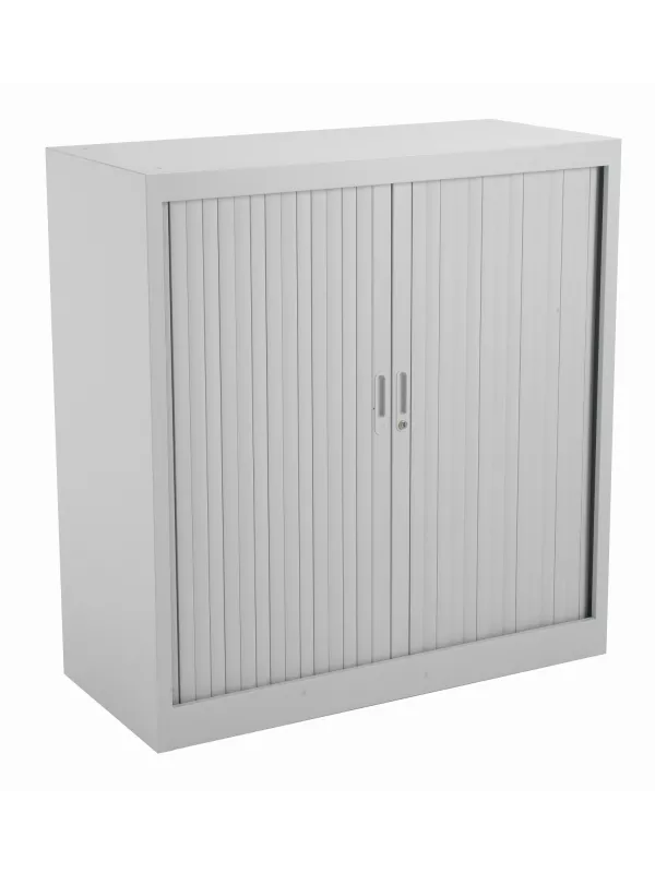 Open Tambour Steel Cupboard