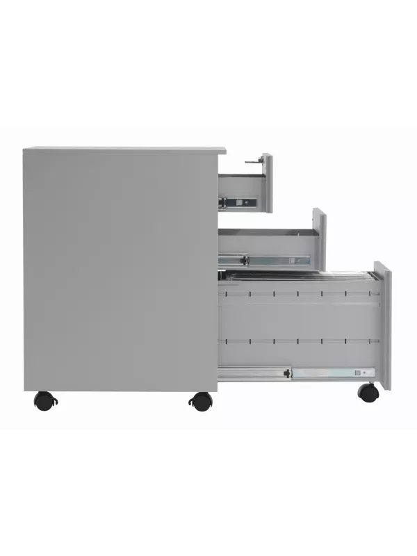 Steel Pedestal Slimline 3 Drawer