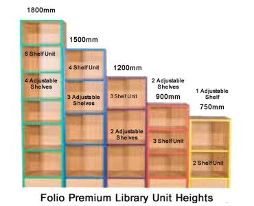Folio Premium 375mm Wide Slimline Flat Top Library Bookcase
