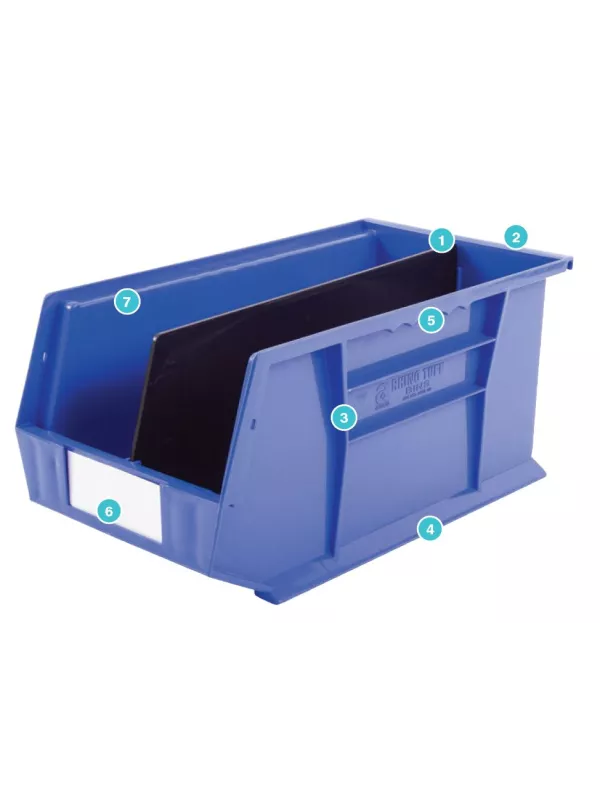 Anco Rhino Tuff Plastic Bins  sizing