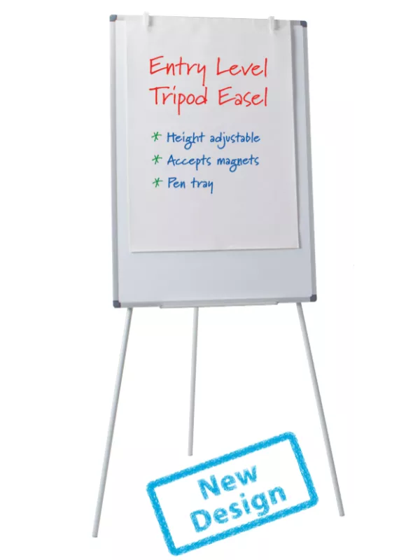 Metroplan Cygnet Tripod Flipchart Easel – Adjustable, Magnetic