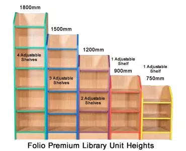 Willowbrook Folio Premium End Cap Flat Top Library Bookcase