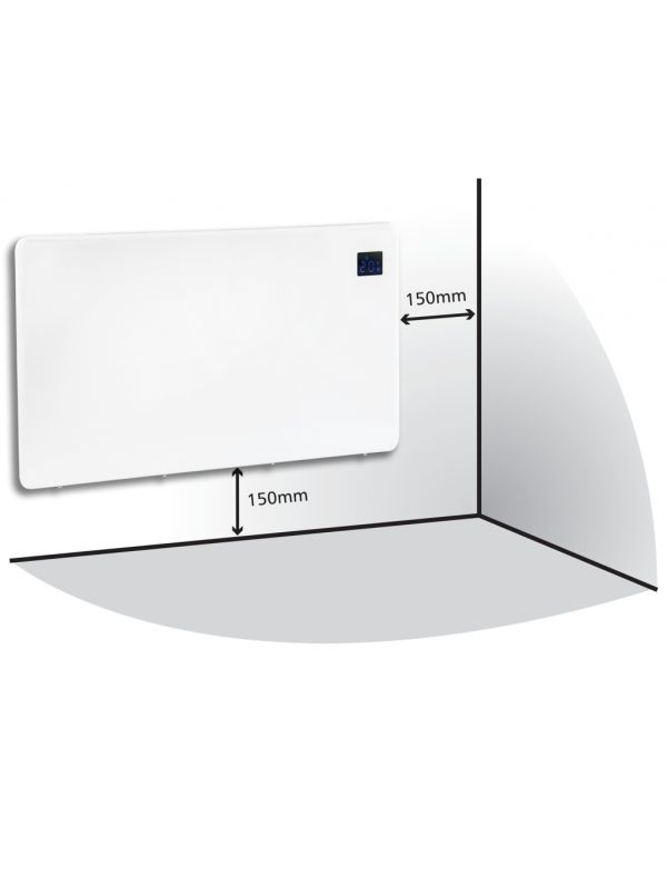 Levante 1500W Eco Slimline Digital Panel Heater - 24 Hour Timer