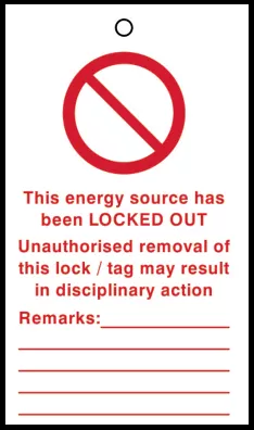 Centurion Lockout Tags Pack of 10