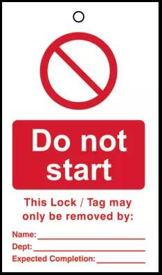 Centurion Lockout Tags Pack of 10