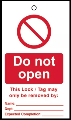 Centurion Lockout Tags Pack of 10