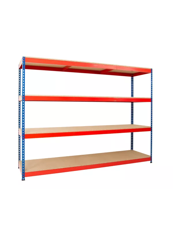 Anco Heavy Duty Rivet Racking 5 Shelves red