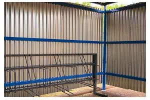 QMP Traditional Outdoor Bike Shelter – Galvanised for Durable Cycle Storage