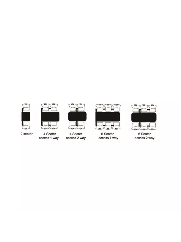 GPC Wooden Seat Canteen Tables