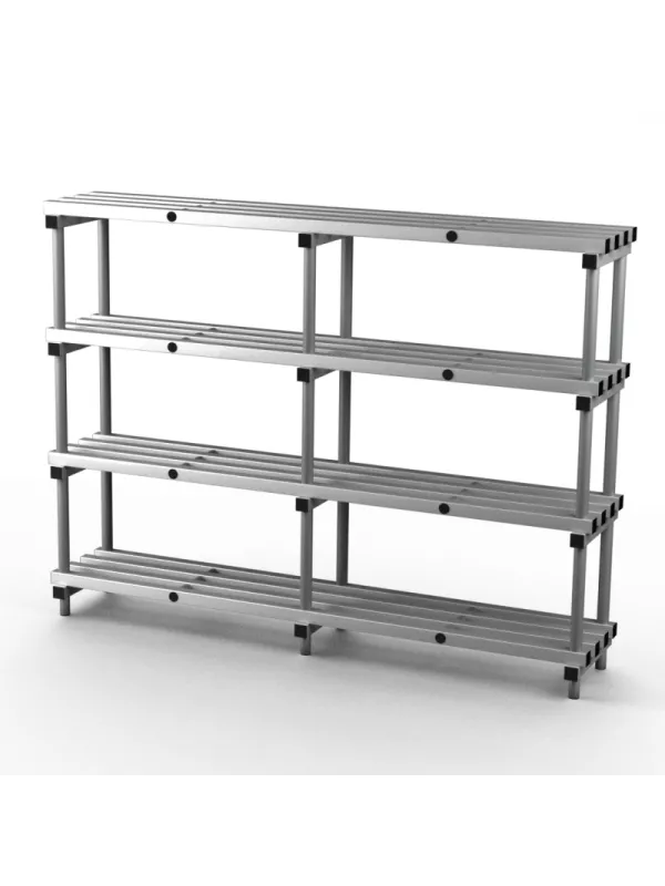 Stacarac Double Bay Aluminium Shelving - 2000mm Long