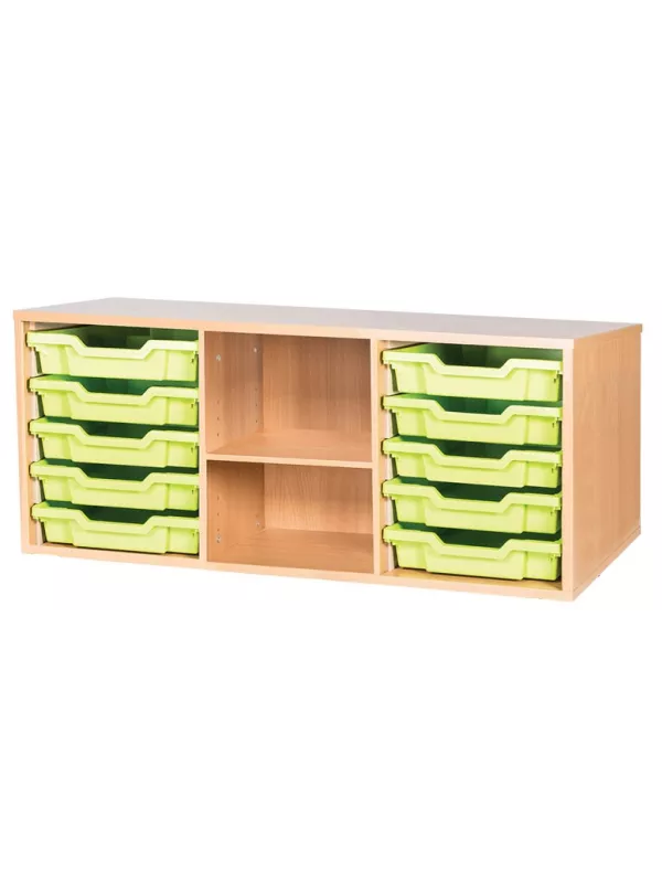 Willowbrook 10 Shallow Tray Triple With Shelf Static Unit - 533mm High