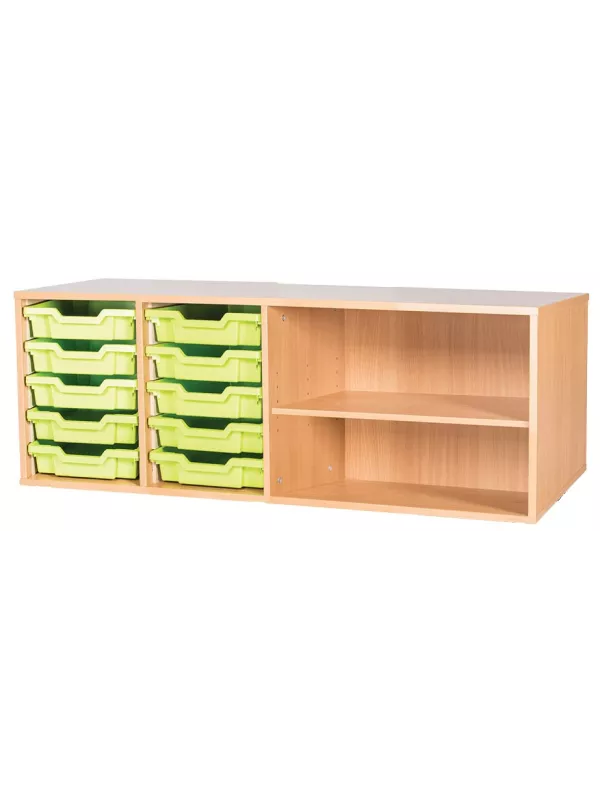 Willowbrook 10 Shallow Tray Quad Static Unit With Shelf