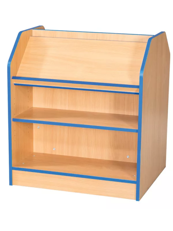 Willowbrook Wide Double sided Library Bookcase With Angled Top Shelf - 750mm