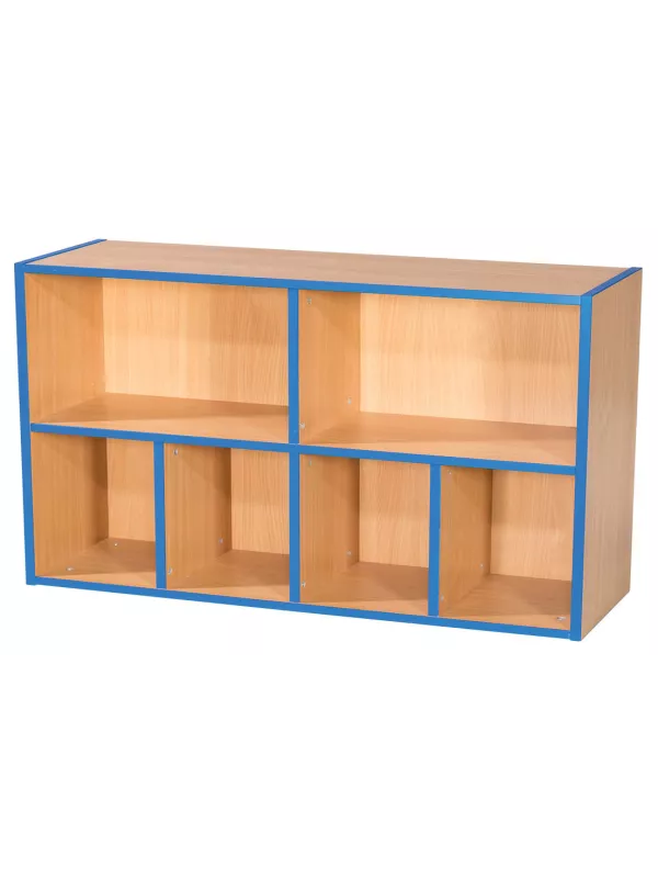 Willowbrook KubbyKurve Two Tier 2 + 4 Library Shelf Unit 700mm High 1000mm Wide