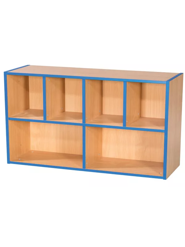 Willowbrook KubbyKurve Two Tier 4 + 2 Library Shelf Unit 700mm High 1000mm Wide