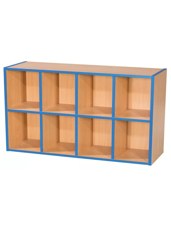 Willowbrook KubbyKurve Two Tier 4 + 4 Library Shelf Unit 700mm High 1000mm Wide