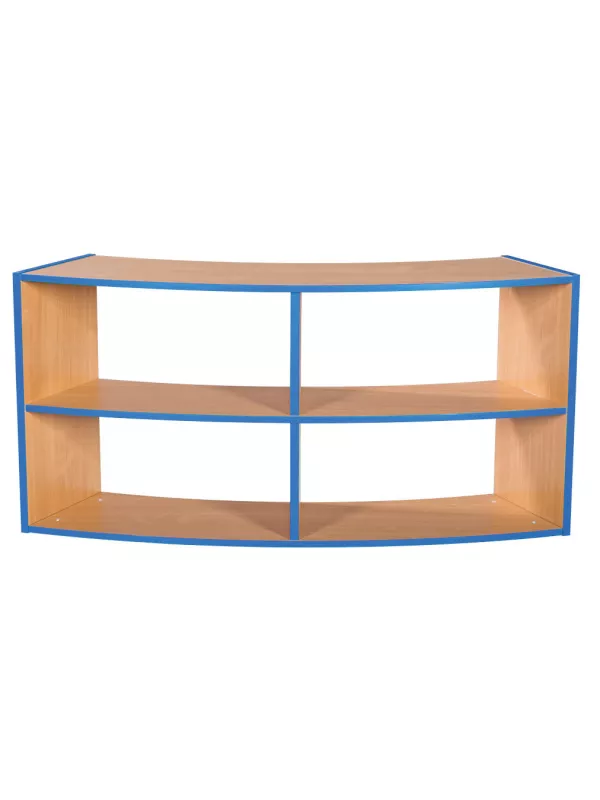 Willowbrook KubbyKurve Two Tier Open Back Curved Bookcase 700mmH 1200mmW