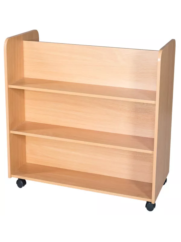 Willowbrook Library Double Sided Mobile Bookcase - 900mm High 900mm Wide
